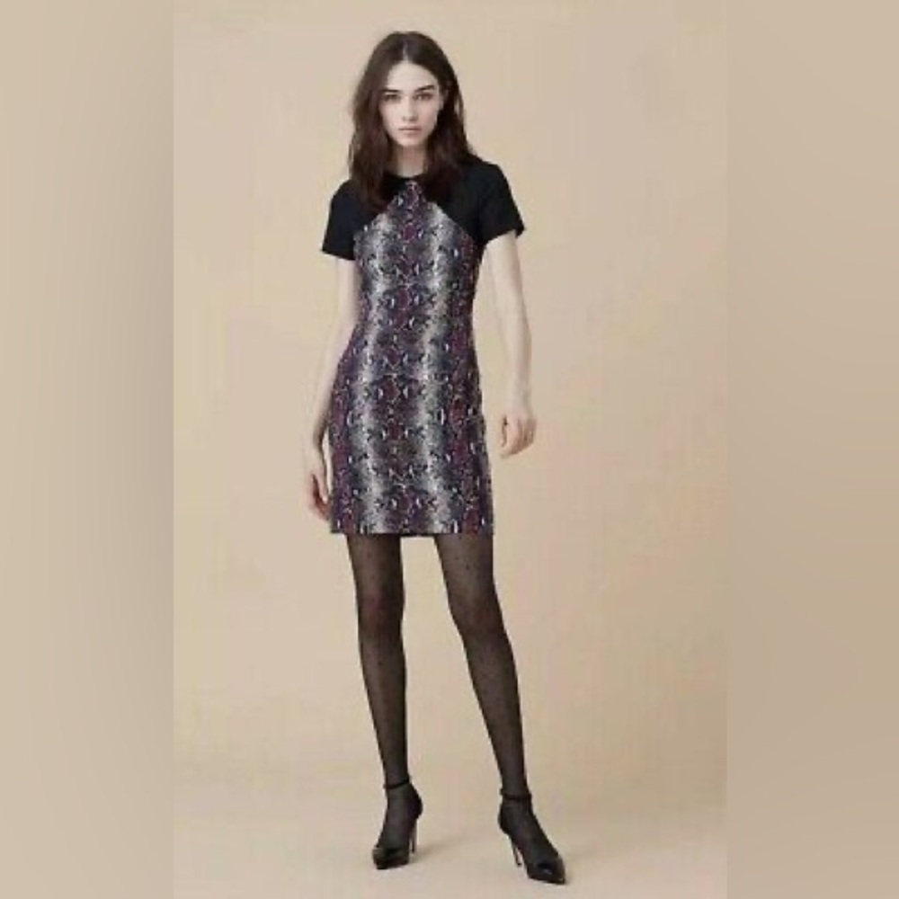 WOMEN’S DIANE VON FURSTENBERG NWT snake print animal print short dress size 8